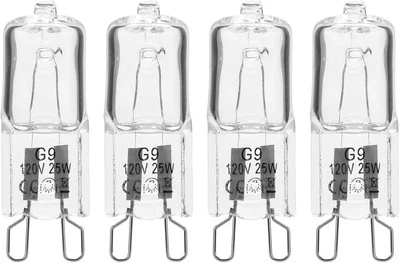 CATO-WDJ Halogen Bulb Compatible with Whirlpool Microwave Oven, G9 4 Pack, Warm White