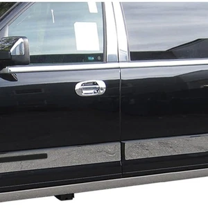 4p Upper Deluxe Rocker Panels fit for 15-17 Ford Expedition Platinum [Stainless] - Foto 1 di 4
