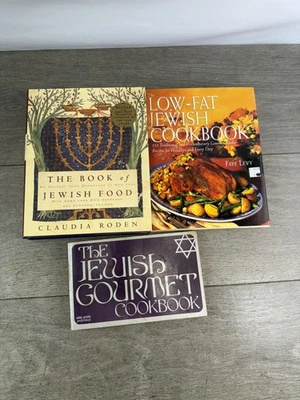 Vintage Jewish Cookbook Lot Claudia Roden Faye Levy Frankel Recipes HC SC Foto 1 de 4