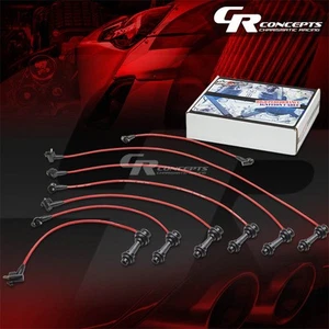 5MM SILICONE SPIRAL CORE SPARK PLUG IGNITION WIRE CABLE FOR MK4 TURBO 2JZ RED - Picture 1 of 1