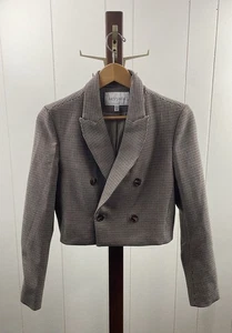 Blazer recortado pata de gallo para mujer Lucy Paris talla XS - Imagen 1 de 4