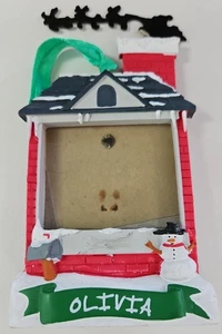 Olivia Winter House Picture Frame Ornament Christmas Memories - Picture 1 of 5