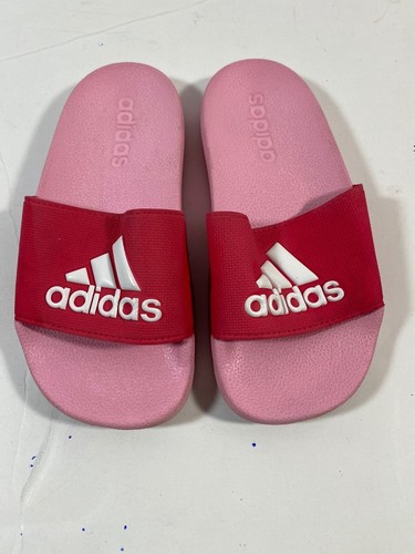 Ciabatte sandali sportivi Adidas taglia 12K rosa tinta unita bambini ragazzi ragazze