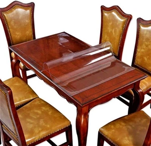 44" x 80 Inch Wood Furniture Dining Coffee Table 80" x 44" Upgraded Clear 1.5mm - Picture 1 of 7