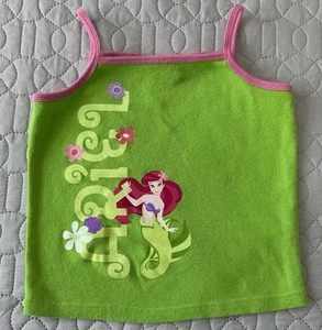 Vintage Disney Ariel Tank Size M The Little Mermaid Store Medium 00s Y2K Green - Picture 1 of 6