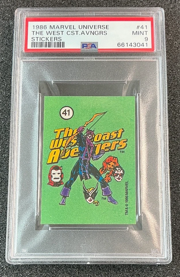 1986 Marvel Universe - Stickers I: Official The West Coast Avengers #41 PSA 9 - Image 1 of 2