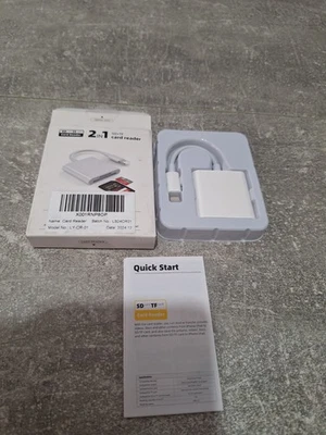 SD and TF Card Reader Model LY-CR-01 Wuitable For Iphone / Ipad - Image 1 of 4