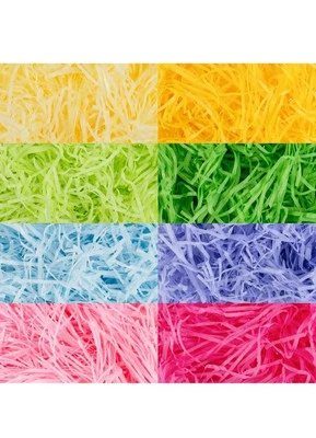 Luxury Shredded Paper Easter Hamper Basket Gift Box Tissue Present Shred Filler - Image 1 of 4