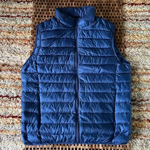 Uniqlo Ultralight Puffer Vest Full Zip Blue Men's Size Medium M - Picture 1 of 3