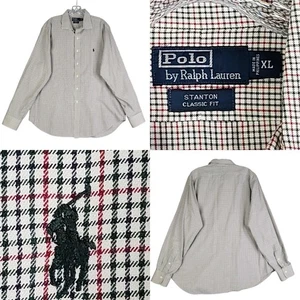 Polo Ralph Lauren Shirt Oxford Button Down Mens Size XL Christmas Plaid Stanton - Picture 1 of 9