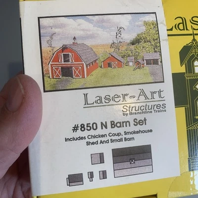 BRANCHLINE TRAINS LASER ART N SCALE BARN SET KIT #850 - Image 1 of 3