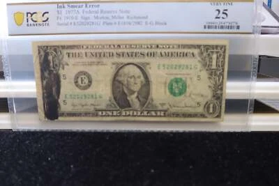 1977-A, $1 Federal Reserve Note, PCGS Graded, Error Note, Store # GFRB061 - Image 1 of 3
