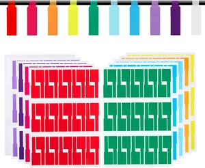 300 Piezas Etiquetas de Cable, JIQEZNL Premium 10 Colores Etiquetas de Cable Eléctricas - Imagen 1 de 12