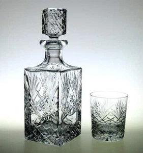 Whisky-Set 6 Vasos de Whiskey + Garrafa 24% Pbo Cristal Plomo Transparente - Imagen 1 de 8