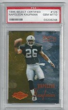 1995 PSA 10 NAPOLEON KAUFMAN SELECT CERTIFIED #125 ROOKIE  REAL NICE CARD