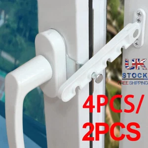 4pcs 2Sets Tilt Turn Window Restrictor Stay White Finish Child Safely Lock Catch - Picture 1 of 10