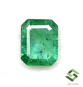 6.50x4.50 mm Certified Natural Emerald Octagon Cut 0.58 CTS Untreated Loose Gems - Picture 1 of 6