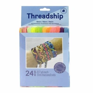DMC Threadship NEON Multi Stranded Polyester Thread 8m each, 24 Skeins - Imagen 1 de 1