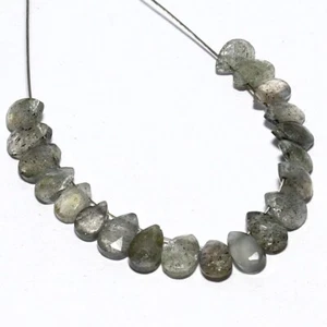 Labradorita natural facetada pera briolette piedras preciosas sueltas para hacer joyas - Imagen 1 de 3