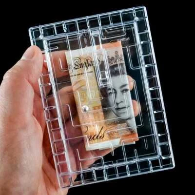 Geschenkkarte Geld Labyrinth Puzzle Brainteaser Geburtstag Weihnachten Strumpf Füller