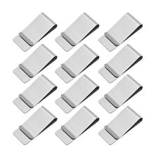 12 pcs Stainless Steel Money Clip Business Card & Pen Holder Durable Corrosion