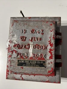 Acme Fire Alarm Co New York N.Y. - Scatola Pull Station Funzionante! Alluminio fuso - Foto 1 di 13