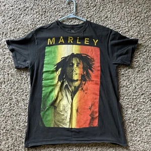 Bob Marley Music Graphic T-Shirt Womens Size Medium Black 100% Cotton dc7 - Picture 1 of 7