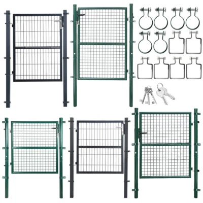 Cancello da giardino recinzione metallica recinzione a doghe cancello porta cancello recinzione in rete metallica porta da giardino - Immagine 1 di 4