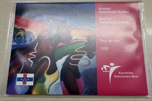 Antille Olandesi Set Di Monete Corso 2000 Finitura Specchio Nel Folder Originale - Picture 1 of 2