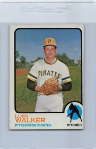 1973 Topps #187 Luke Walker Pirates Signed Auto *G2576 - Picture 1 of 2