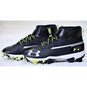 Under Armour Harper 3 Mid Rm Jr. Cleats Youth size 2 - Black - Picture 1 of 6