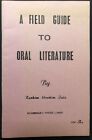 Kashim Ibrahim TALA / A Field Guide to Oral Literature inscribed 1st ed 1985
