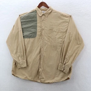 Ducks Unlimited Shirt Men's Large Beige Long Sleeve Shooting Outdoor Hunting - Picture 1 of 8