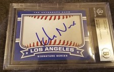 HIDEO NOMO Signature Card AUTO signed BAS Beckett Authentic Autograph Dodgers
