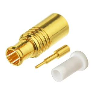 MCX Male RF Connector Brass Solder for 0.141" RG402 Semi Rigid Coaxial Cable - Picture 1 of 3