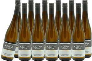 (13 x 0,75l) 23er CHARDONNAY Spätlese trock.Erzeugerabfüllung Weingut Kopp Pfalz - Bild 1 von 11