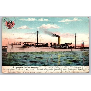 Postcard Antique US Dynamite Cruiser Vesuvius military Navy c1905 0580 - Picture 1 of 2