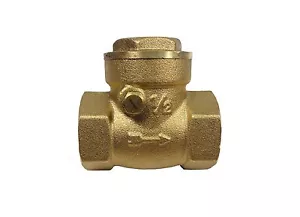 1/2" BSP Brass Swing Check Valve Non-Return Flap Valve (NRV) - Picture 1 of 5