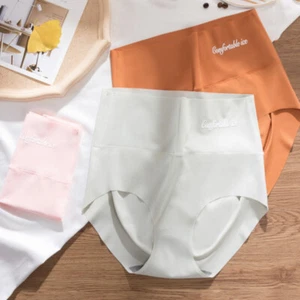Women's Ice Silk Briefs Slimming High Waist Panties Knickers Lingerie Underwear - Picture 1 of 31