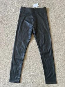 Girls Crewcuts Faux Leather Leggings Size 10 Black Skinny NWT - Picture 1 of 4