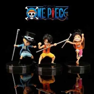 3 Figuren Satz / Ruffy Luffy Sabo Portgas Puma D Ace One Piece Figur Sammler 9cm - Bild 1 von 9