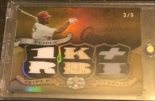 2009 Topps Triple Threads - Relics Gold #TTR-8 Albert Pujols /9