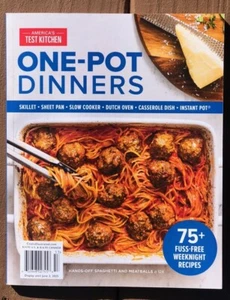 2025 AMERICAS TEST KITCHEN - ONE POT DINNERS - illustrated Cooks delish food - Picture 1 of 1