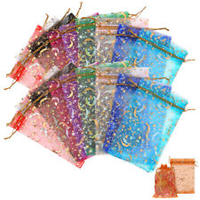  100 Pcs Candy Bags Goodies Bags Organza Treat Bags Drawstring Mesh Bags for