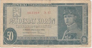 Czechoslovakia 50 Korun 1948 used - Picture 1 of 2