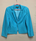 Evan Picone Blazer Women’s 14 Teal Blue Professional Suit Separates Jacket Lined