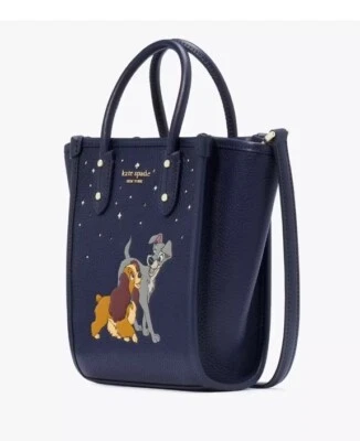 Disney x Kate Spade New York Lady And The Tramp Mini Tote Bag KH463 Blue Multi - Image 1 of 4