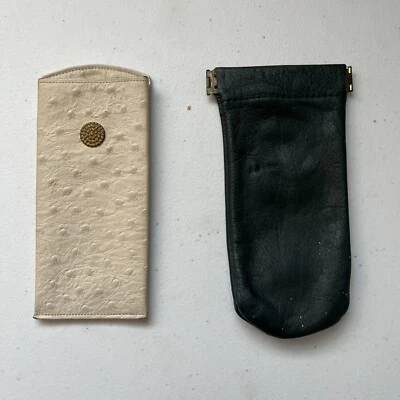 DE COLECCIÓN ESTUCHE GAFAS PRINCESA GARDNER Marfil CUERO Lote Verde Apretar Foto 1 de 4