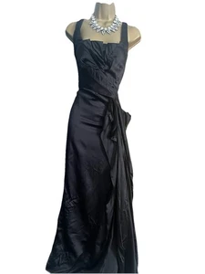 Karen Millen schwarz Maxi langes Kleid Deko Ballkleid UK-Größe 12 14 UK US 10 EU 42 - Bild 1 von 10