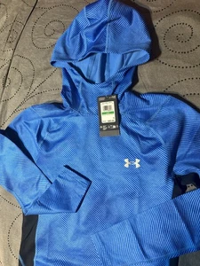 UNDER ARMOUR INFRARED BLUE'S BLACK COMPRESSION BASE LAYER HOODIE SIZE L MEN $80 - Picture 1 of 4